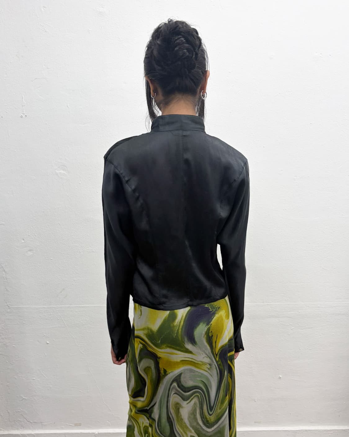 빈티지 새틴 블라우스 상품이미지2