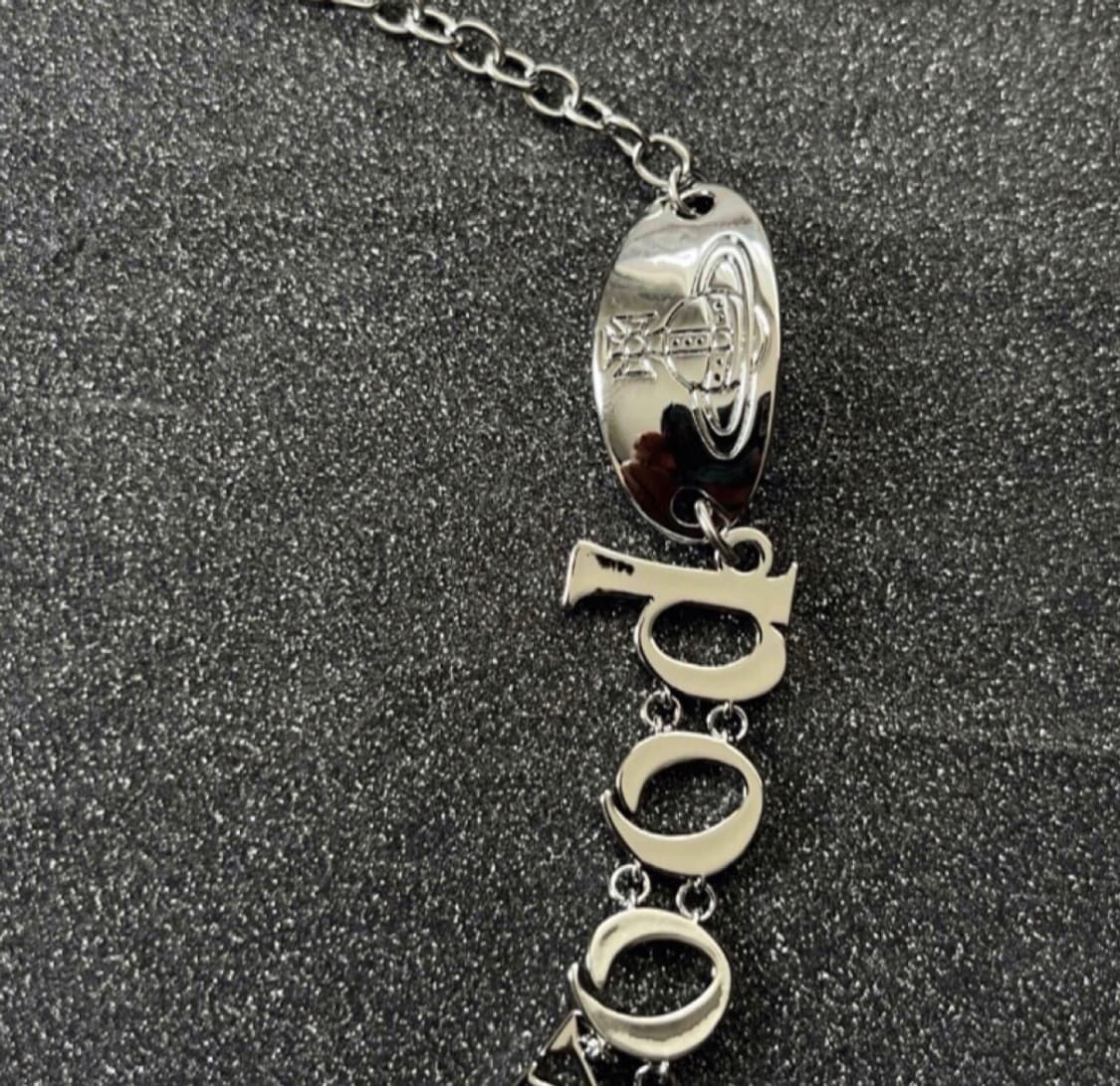 비비안웨스트우드 아카이브 레터링 orb 각인 초커 목걸이 상품이미지4