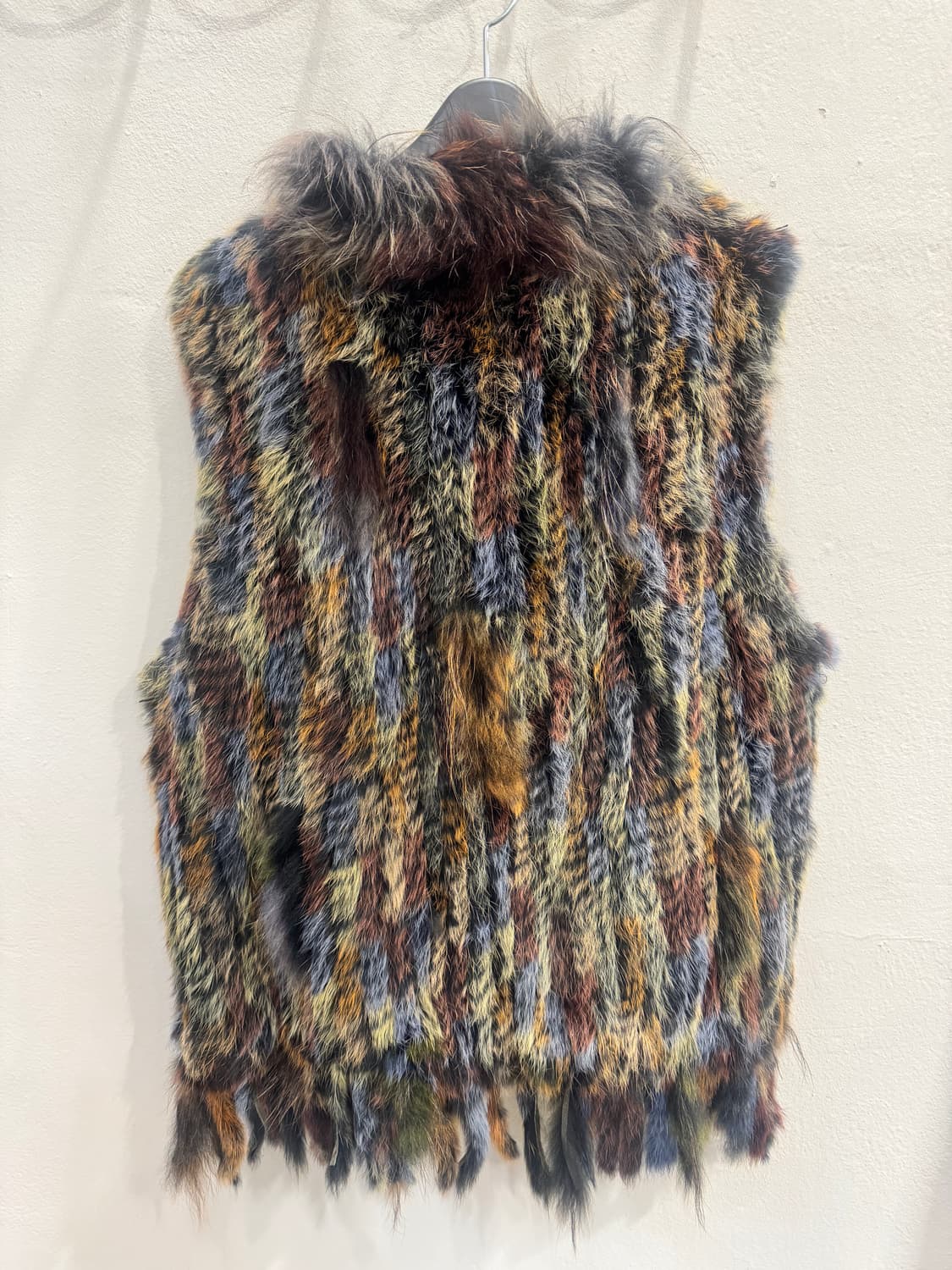 vintage 믹스컬러 리얼퍼 베스트 상품이미지6