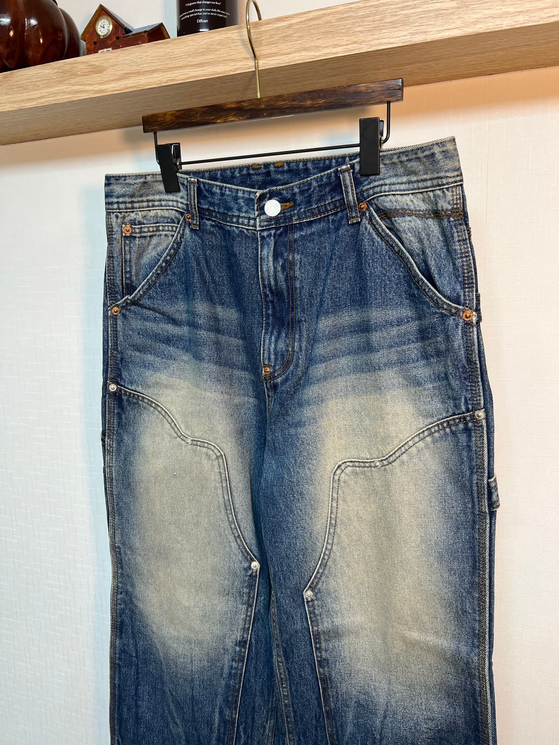 빈티지 웨스턴 더블니 데님 상품이미지3