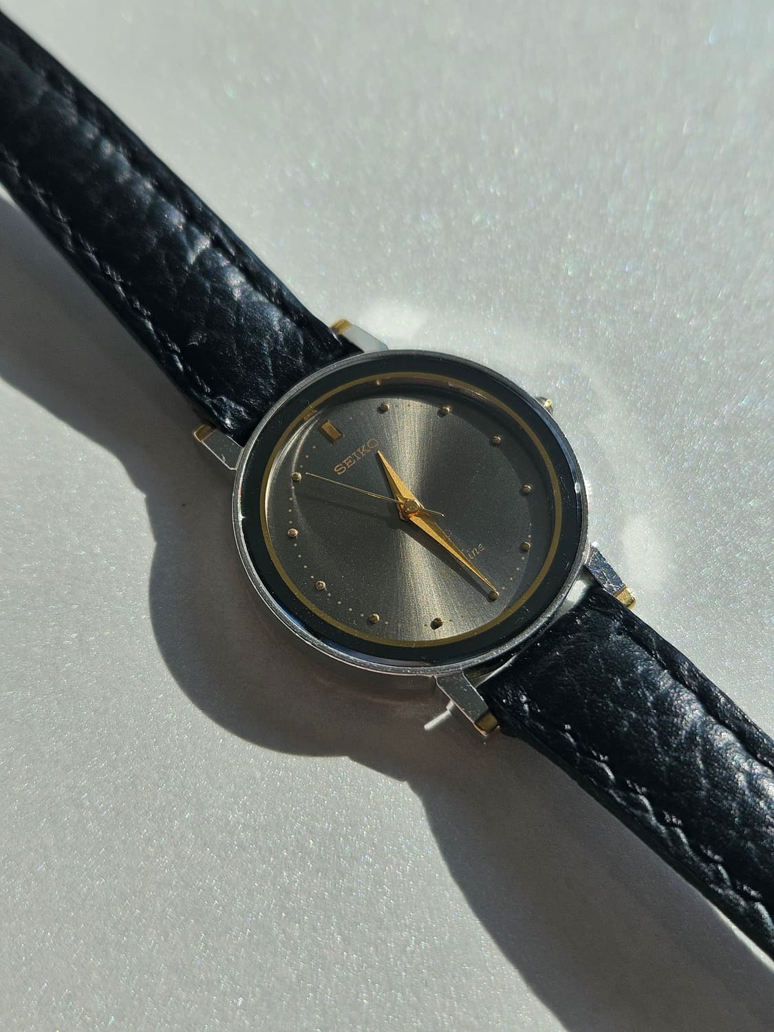 세이코 엑셀린 여성 가죽 쿼츠 시계 상품이미지1