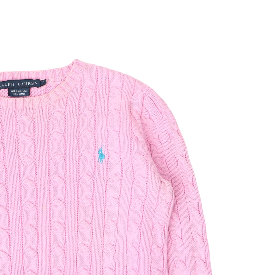 폴로 랄프로렌 라이트 핑크 케이블 니트 상품이미지3