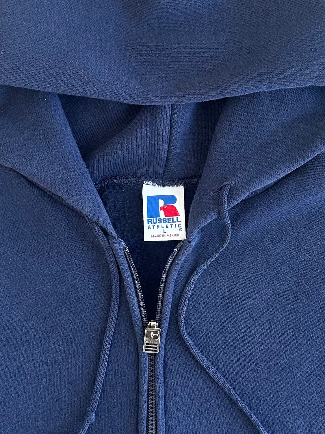 90s 빈티지 러셀 후드집업 네이비 L 상품이미지6