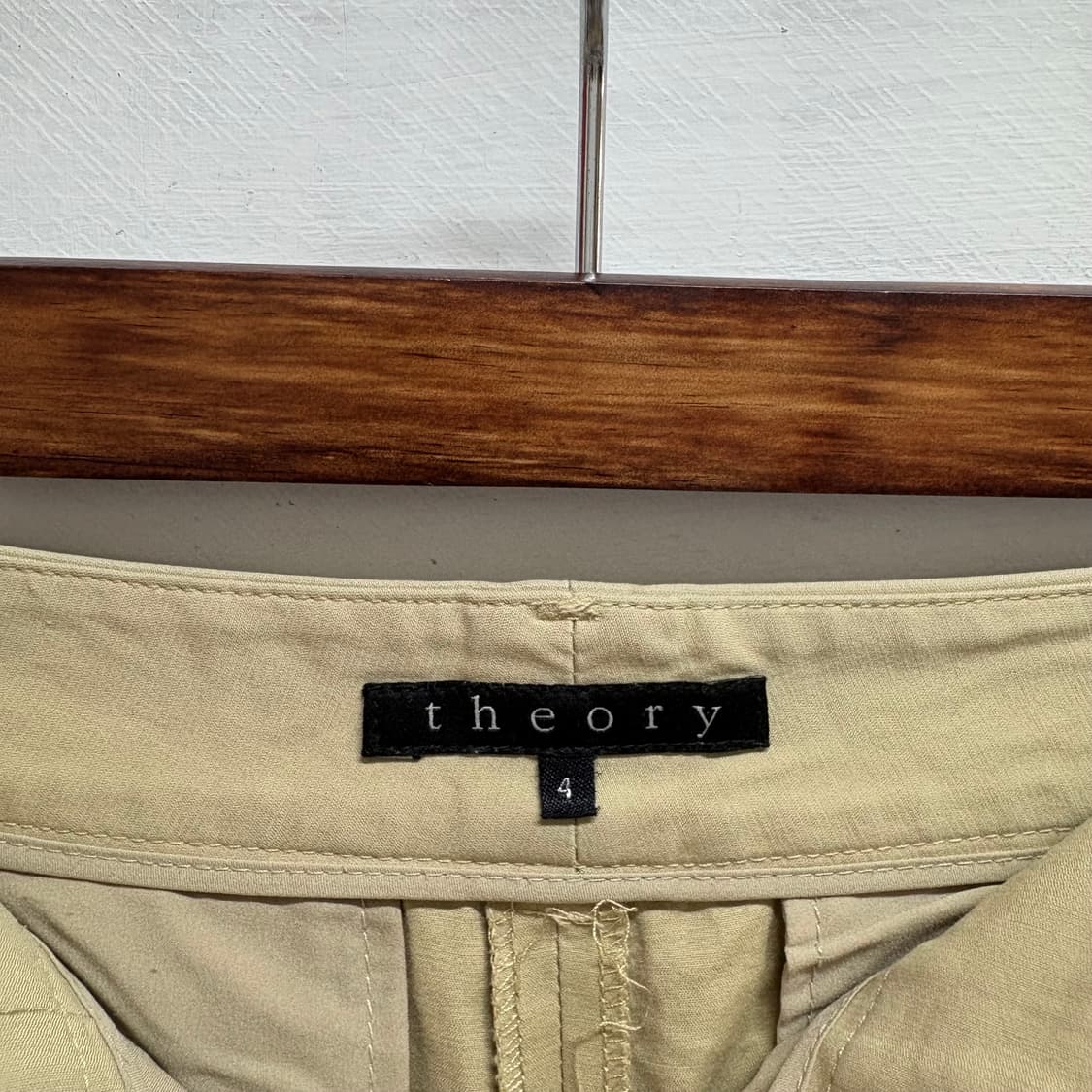 Theory 띠어리 코튼 베이지 반바지 USA 상품이미지2