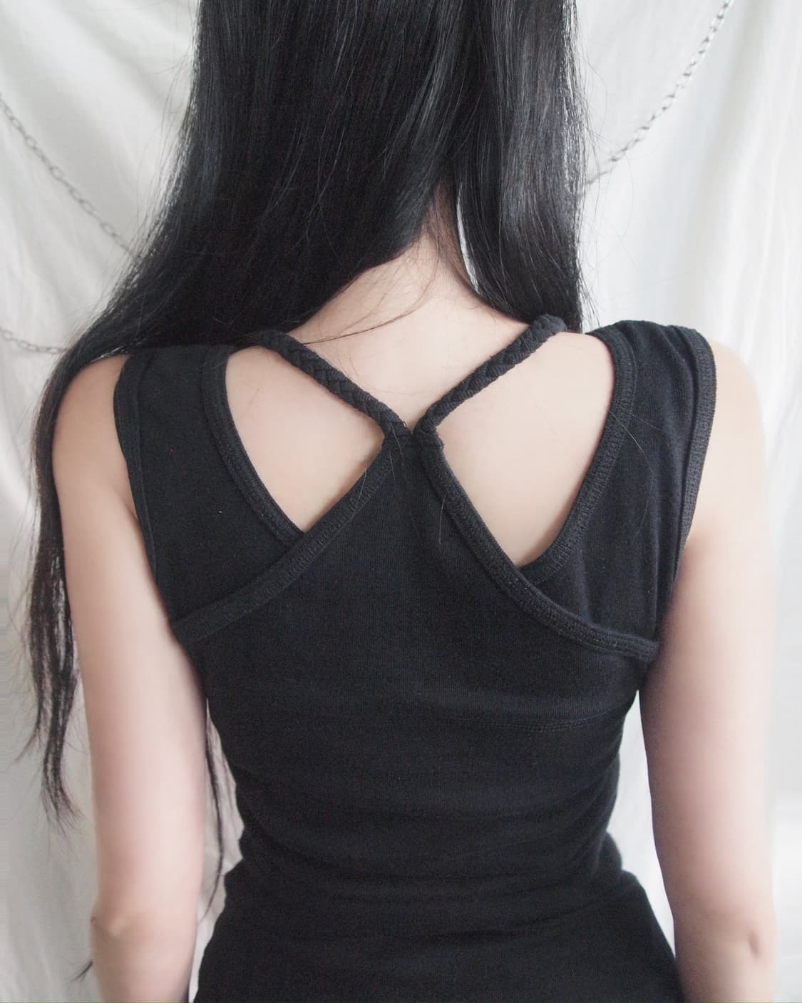 JPN VTG 로프 디테일 슬리브리스 상품이미지2