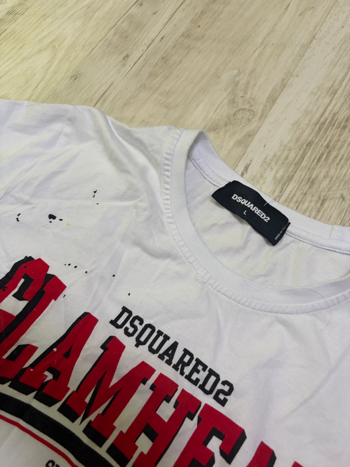 [L]DSQUARED2 GLAMHEAD 화이트 반팔티 상품이미지1