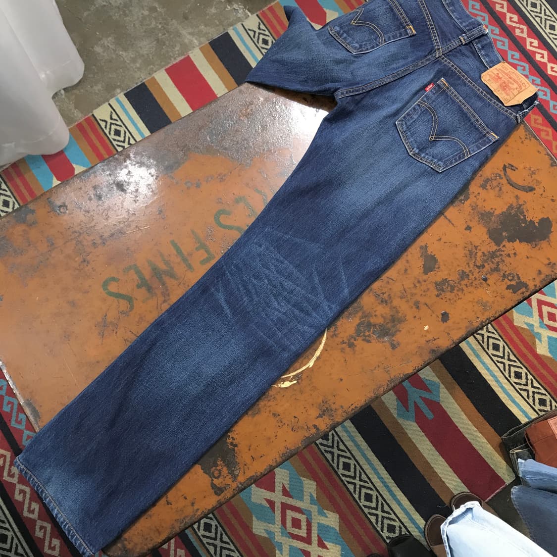 리바이스 501 진청 워시드 데님 팬츠 허리 30 사이즈 상품이미지3