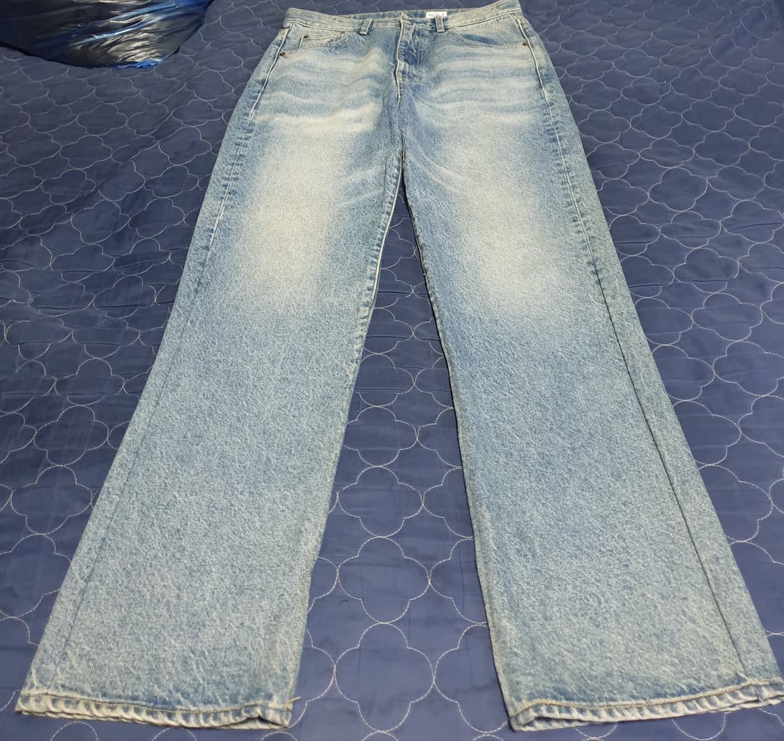 모드나인 MOD1s 러스티로즈 세미 플레어 데님팬츠 미들블루 (32) 상품이미지3