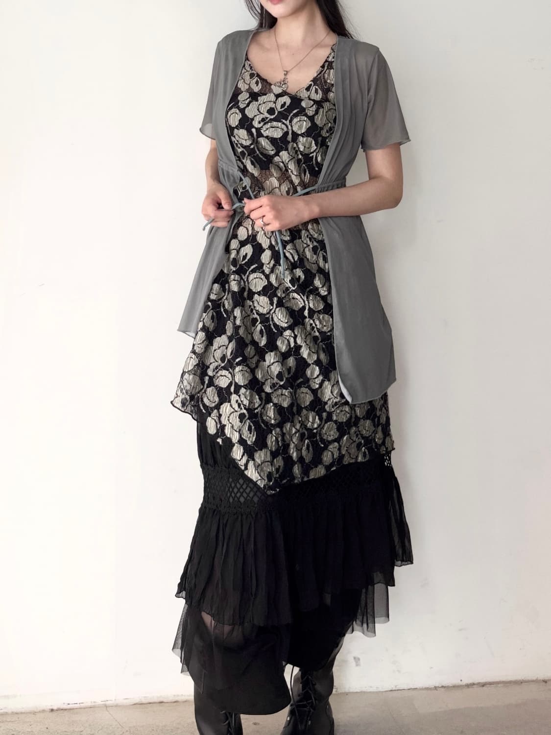 Flower pattern layer ops & top 상품이미지7