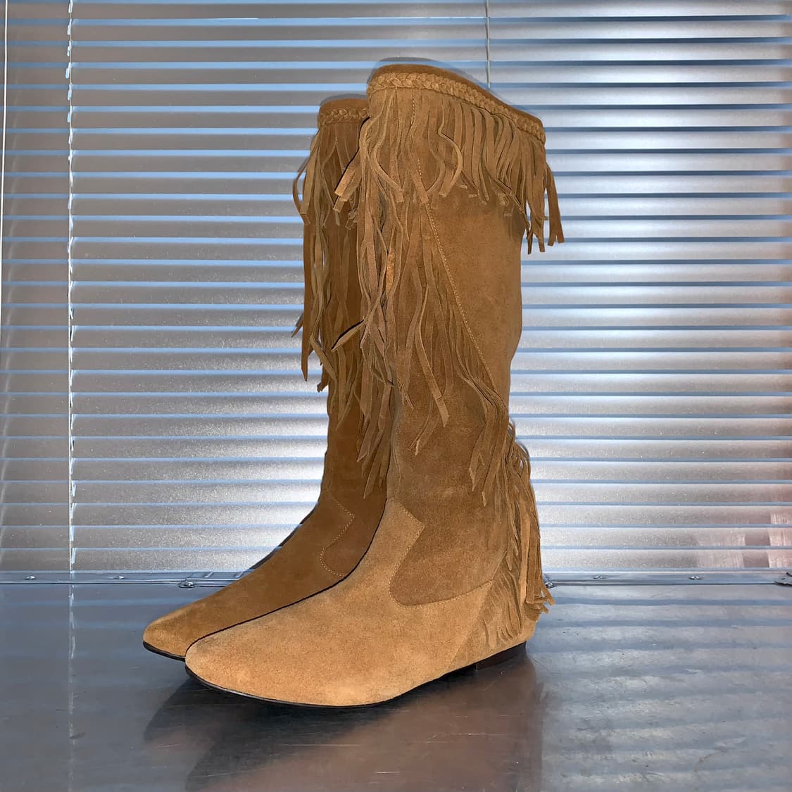 00s 샘 에델만 스웨이드 프린지 포인트 부츠 상품이미지2