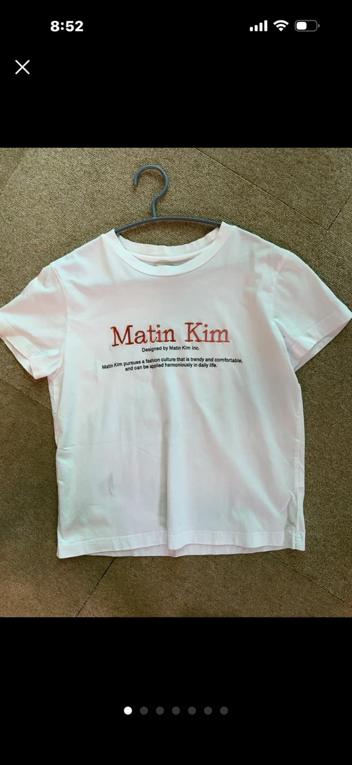 Matin  kim마땡김 자수 반팔 크롭 ㅌ 24년 여름 신상  새상품  상품이미지1