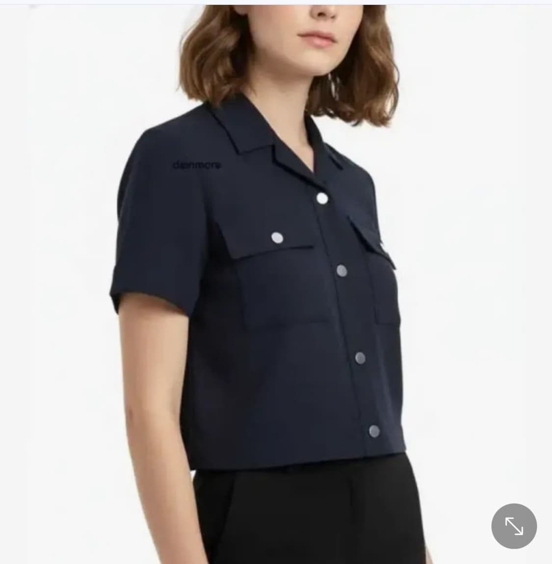 띠어리 크롭 네오테릭 트윌 반팔 자켓 14사이즈 상품이미지1