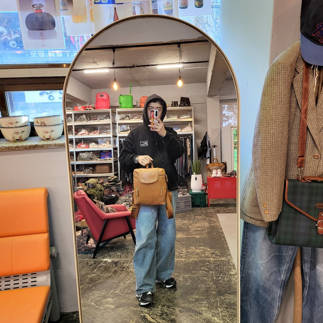 몽삭 올 레더 백팩 상품이미지2