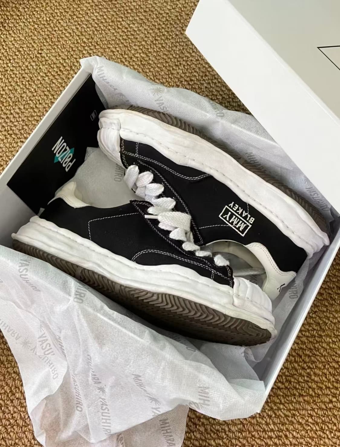 메종 미하라 야스히로 블레이키 OG 솔 캔버스 로우탑 275mm 상품이미지3