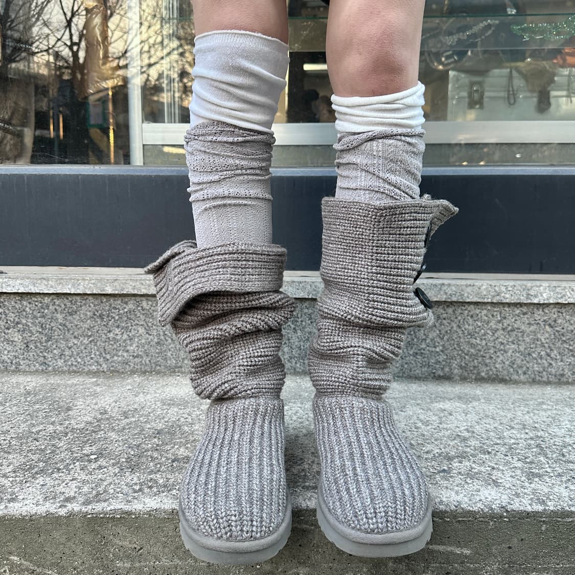 00s 그레이 니트 어그 카디 부츠 상품이미지5