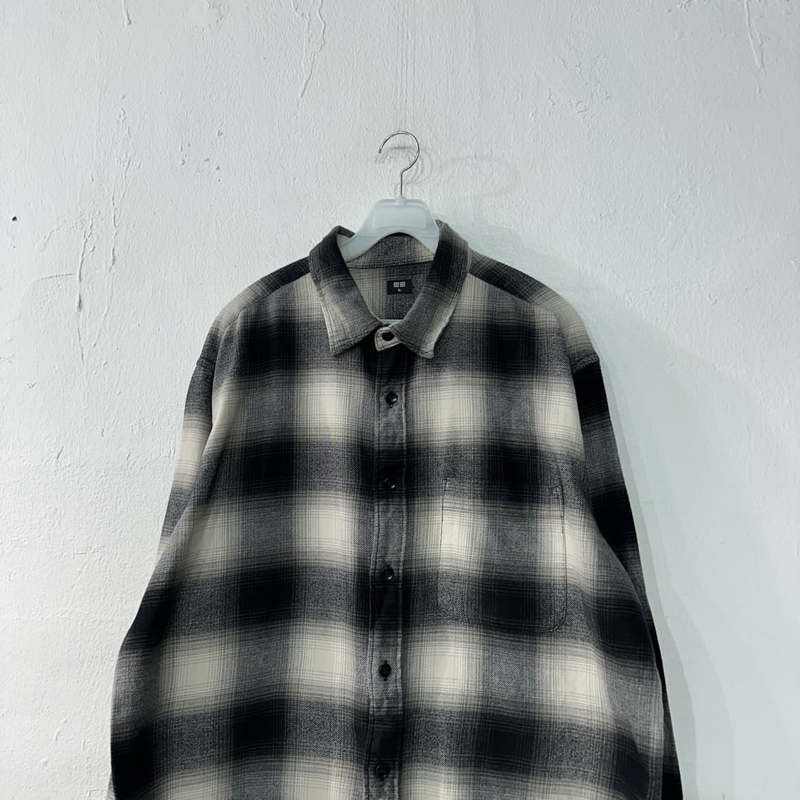 유니클로 플란넬 체크남방 XL 상품이미지2