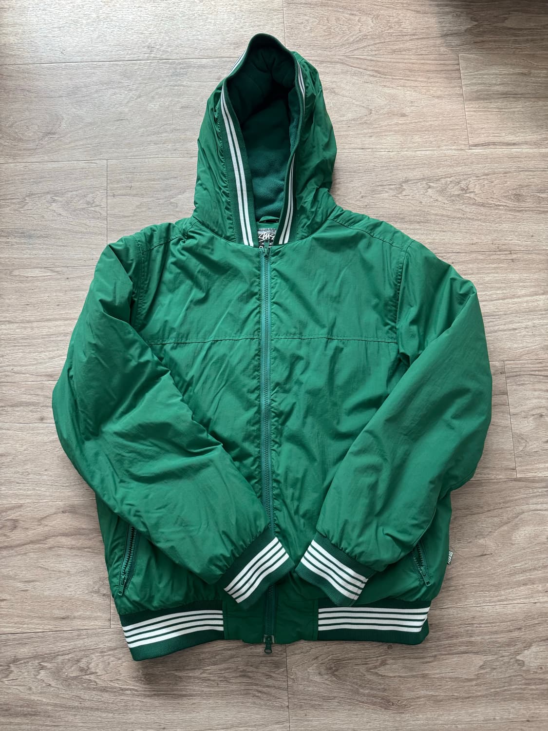 00s Stussy 스투시 후드집업 자켓 그린(초록) 상품이미지1