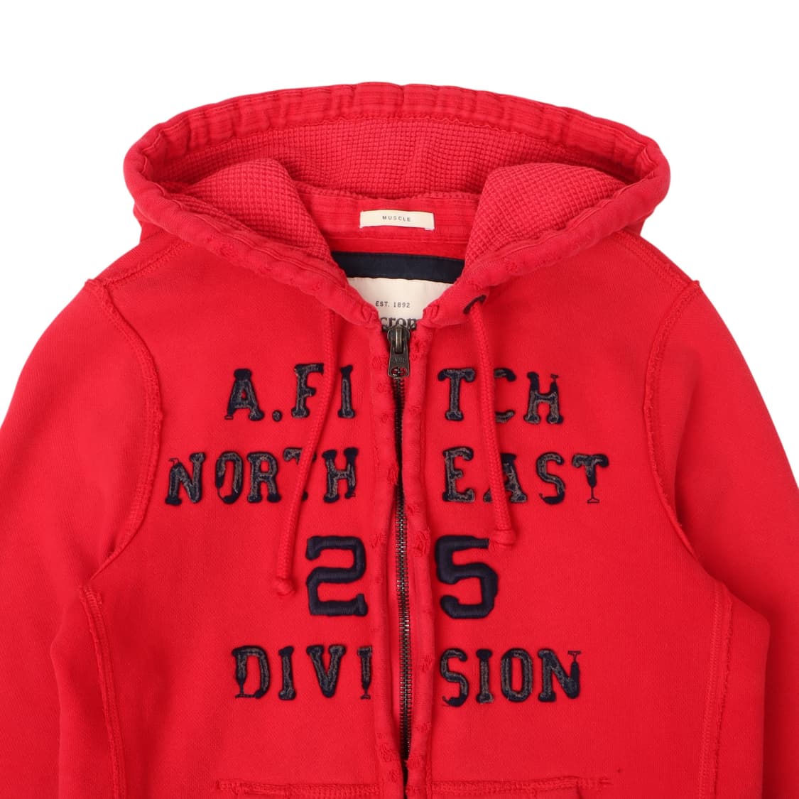아베크롬비 레드 엠브로이드 헤비 후드집업 상품이미지2