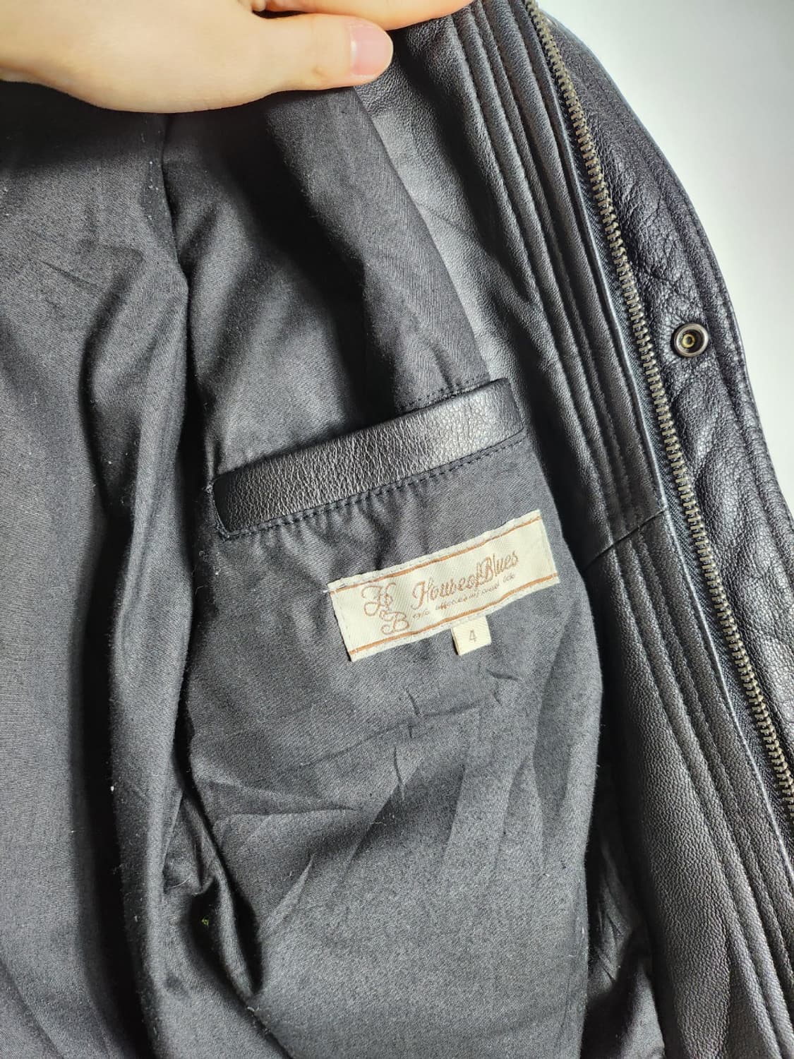 빈티지 블랙 가죽 자켓 상품이미지4