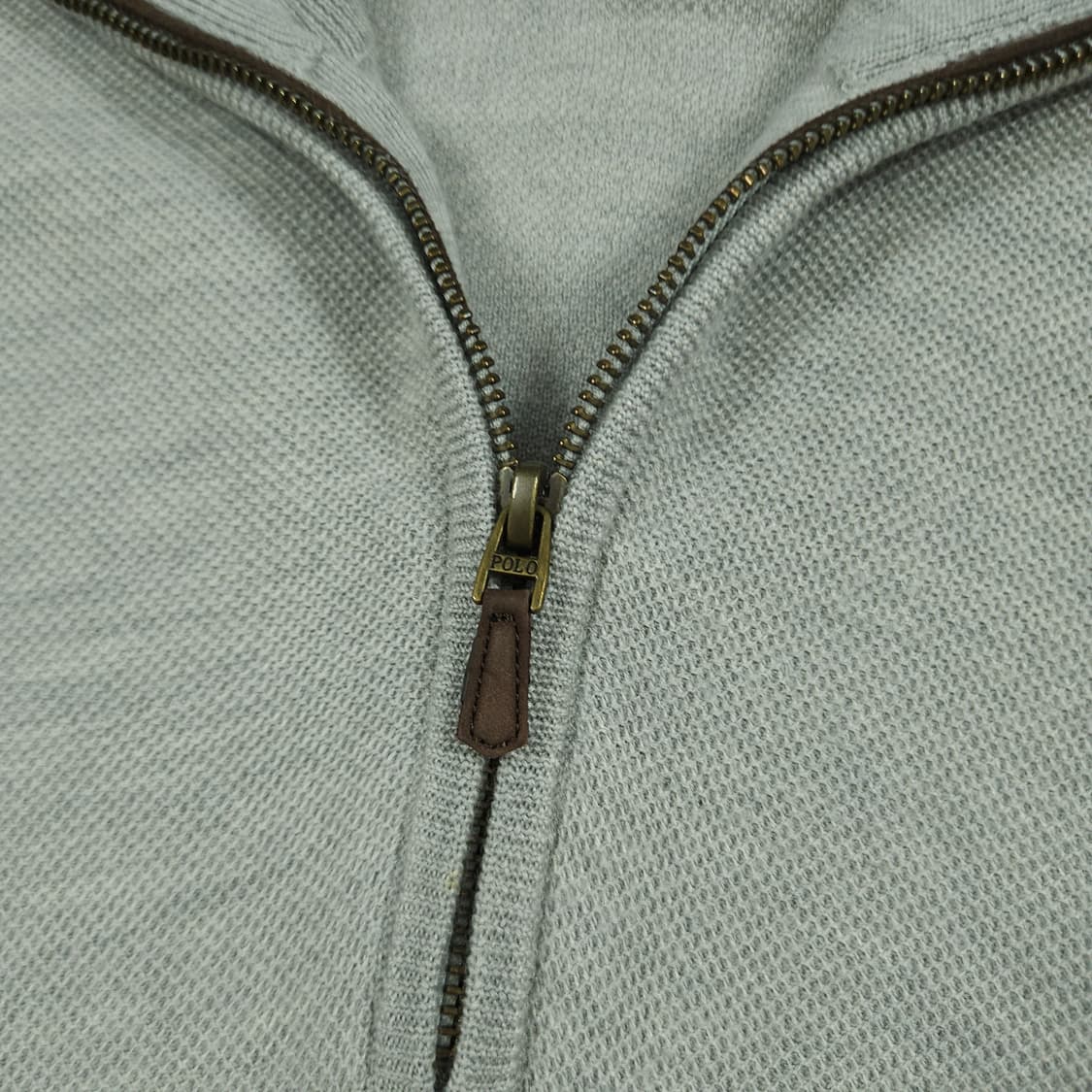XL(105) 폴로 랄프로렌 피마코튼 반집업니트 그레이 상품이미지4