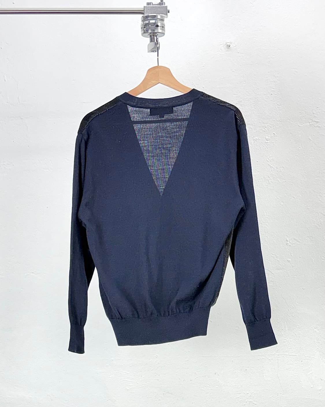 이브 생로랑 뿌르옴므 90s 네이비 벨벳 더블 포켓 니팅 가디건 상품이미지6