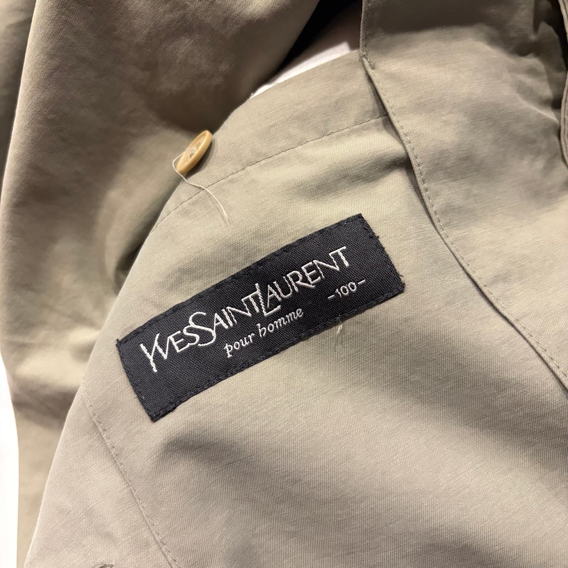 [L] 입생로랑 폴리 카키색 봄버 자켓 C12 상품이미지8