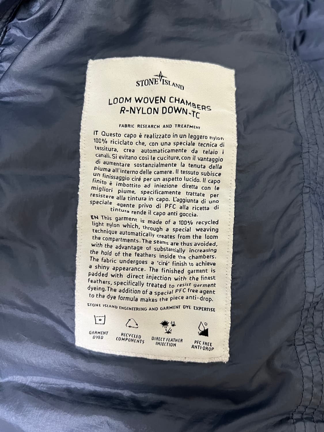 [정품] 신형 23SS / 스톤아일랜드 룸우븐 경량패딩 L 아비오 블루 상품이미지5