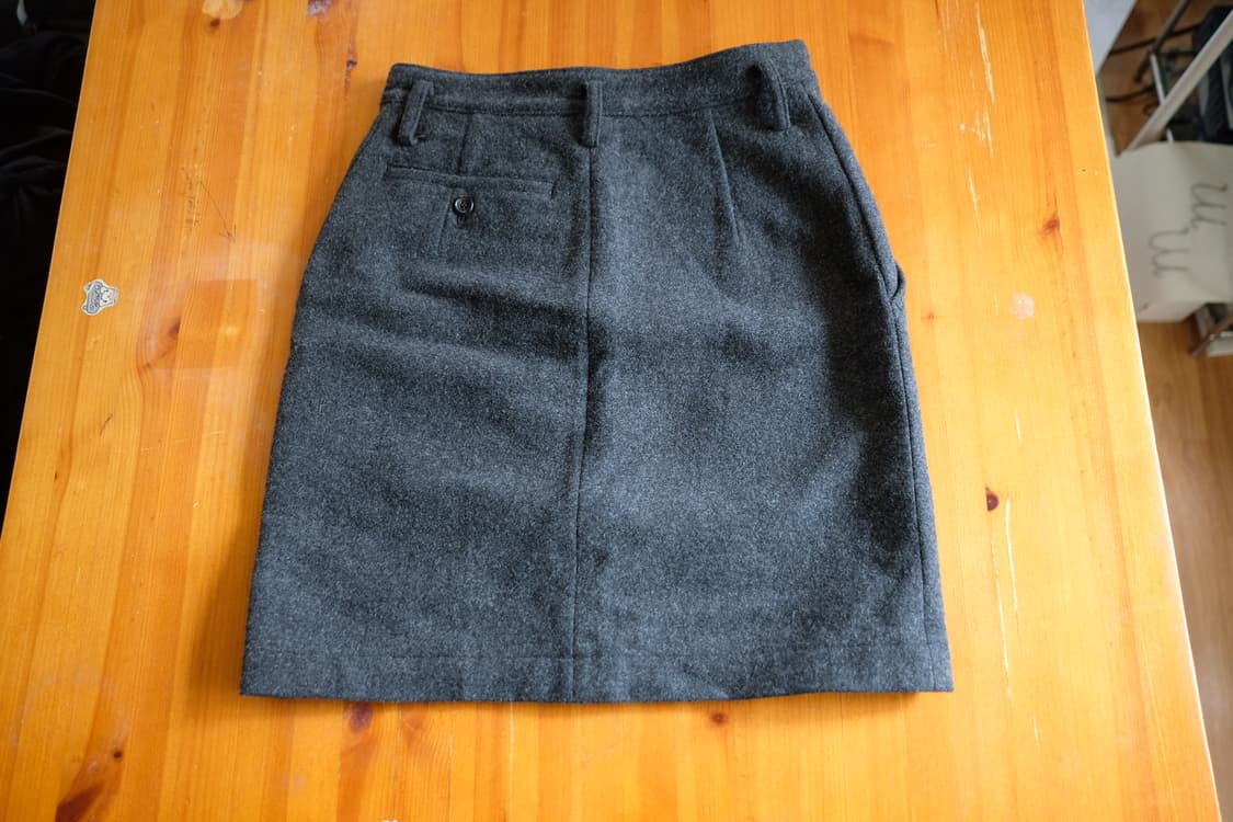 tricot Comme Des Garcons 그레이 울 스커트 S 상품이미지4