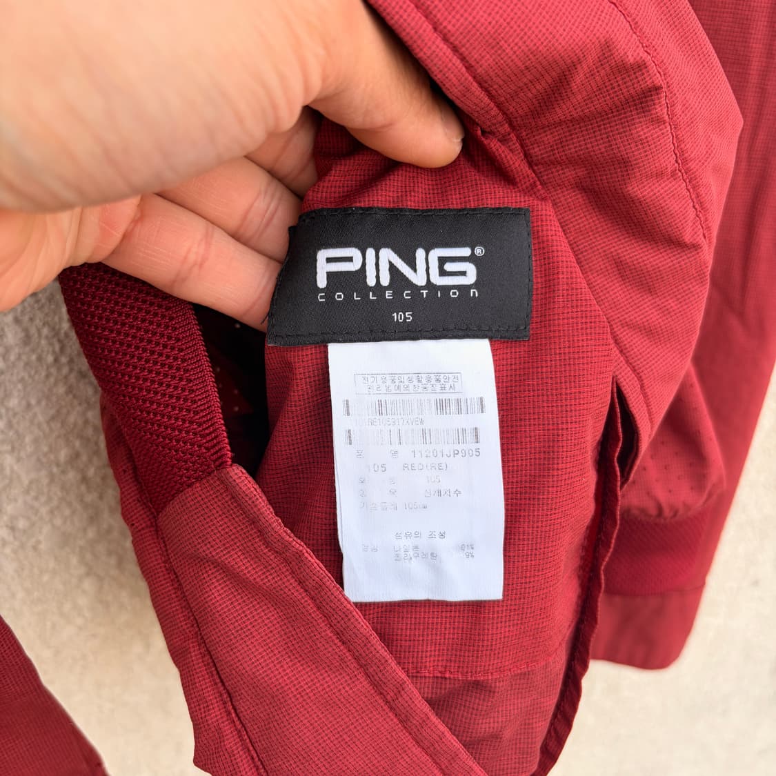 PING 핑 버건디 경량 바람막이(105) 상품이미지4