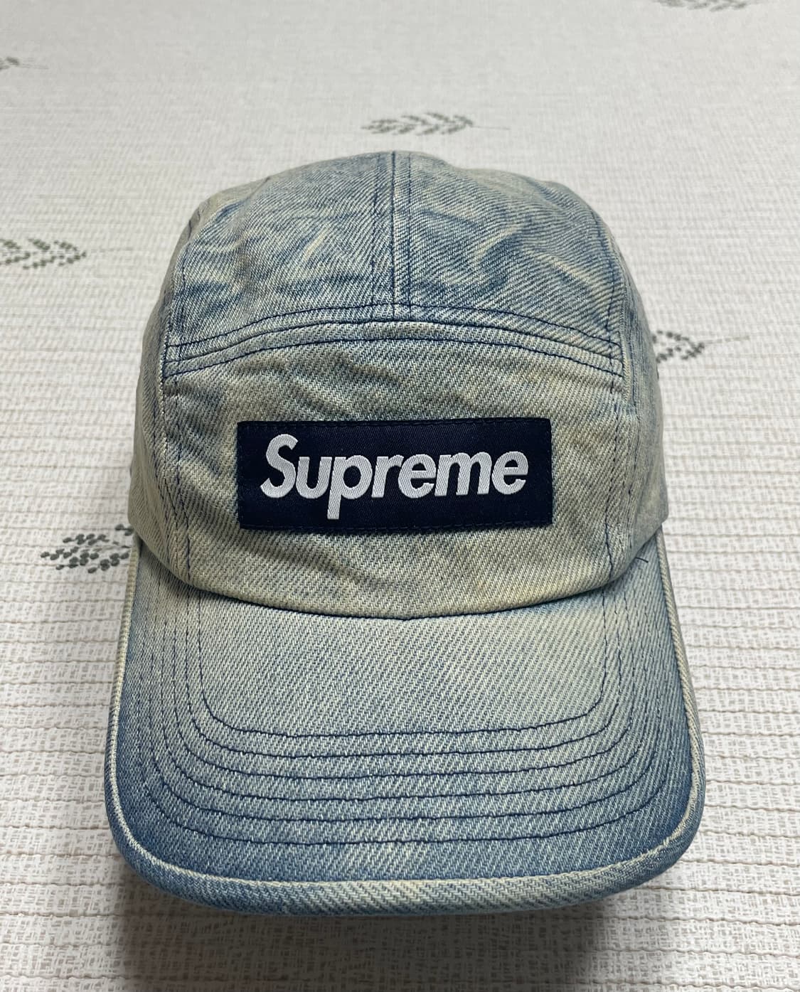 25FW 슈프림 워시드 치노 트윌 캠프캡 데님 상품이미지1