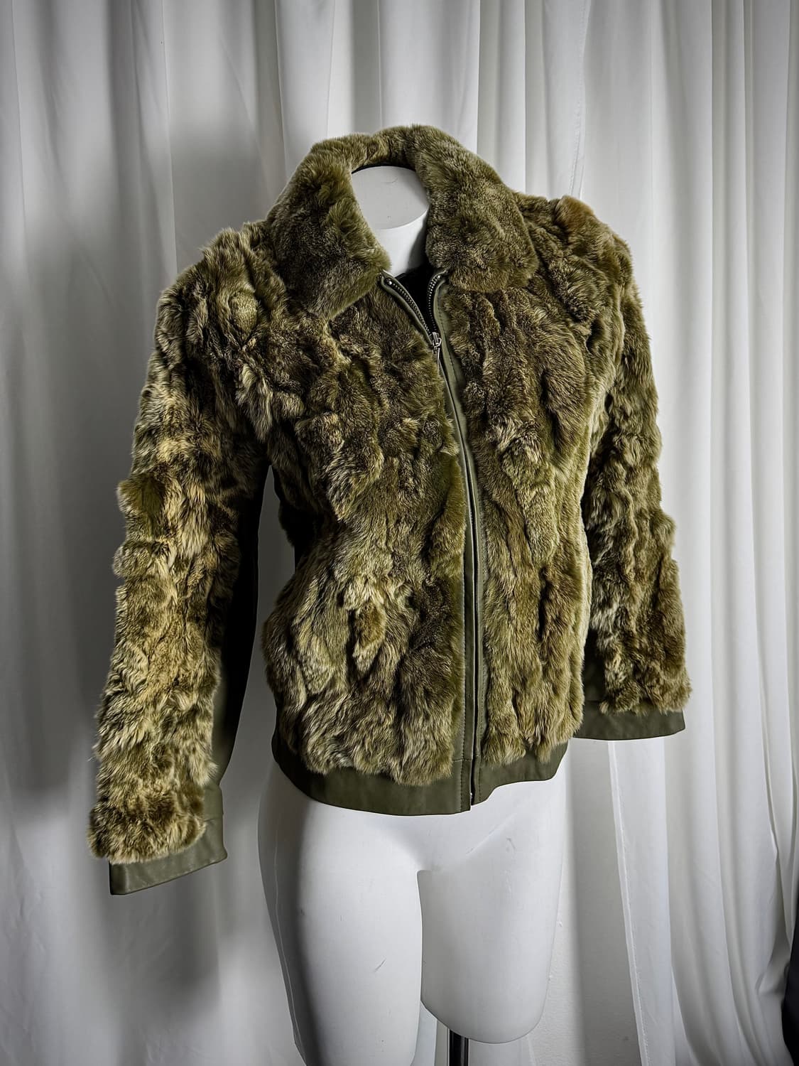 Green Rex rabbit fur jacket 상품이미지3