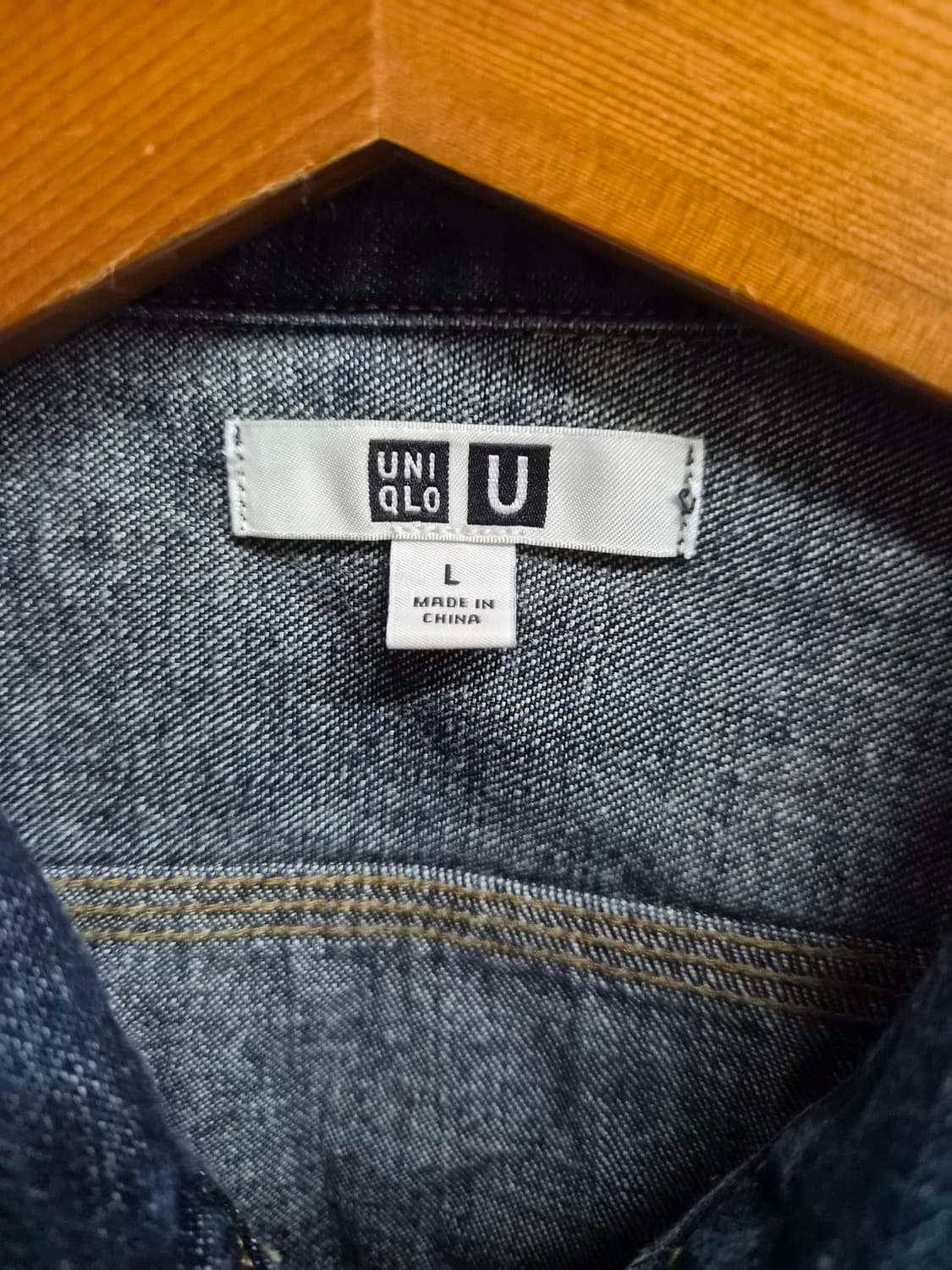 L/105) 유니클로 U 오버핏 데님셔츠 팝니다 상품이미지3