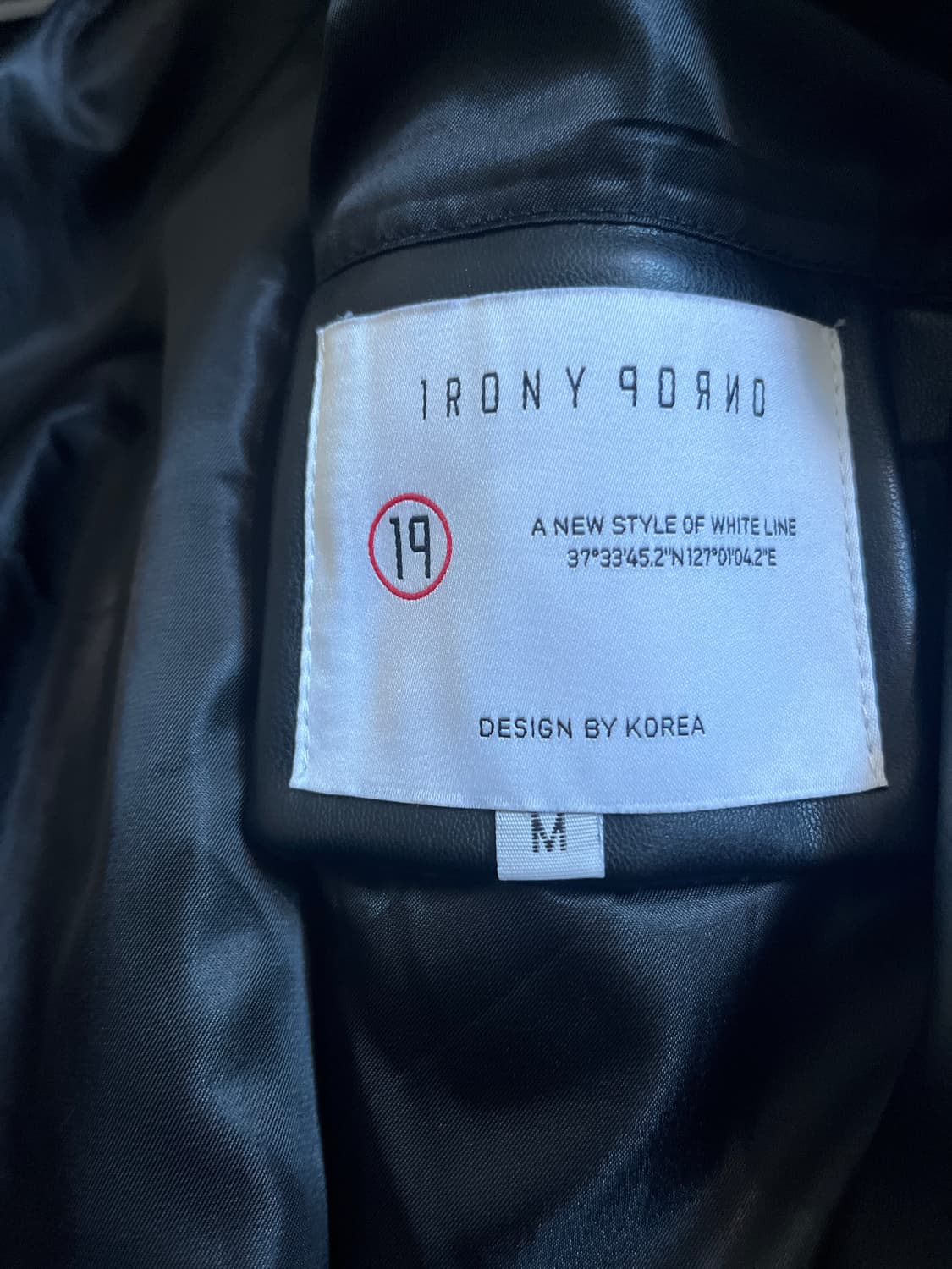 아이러니 포르노 레더 자켓 가죽자켓 상품이미지3