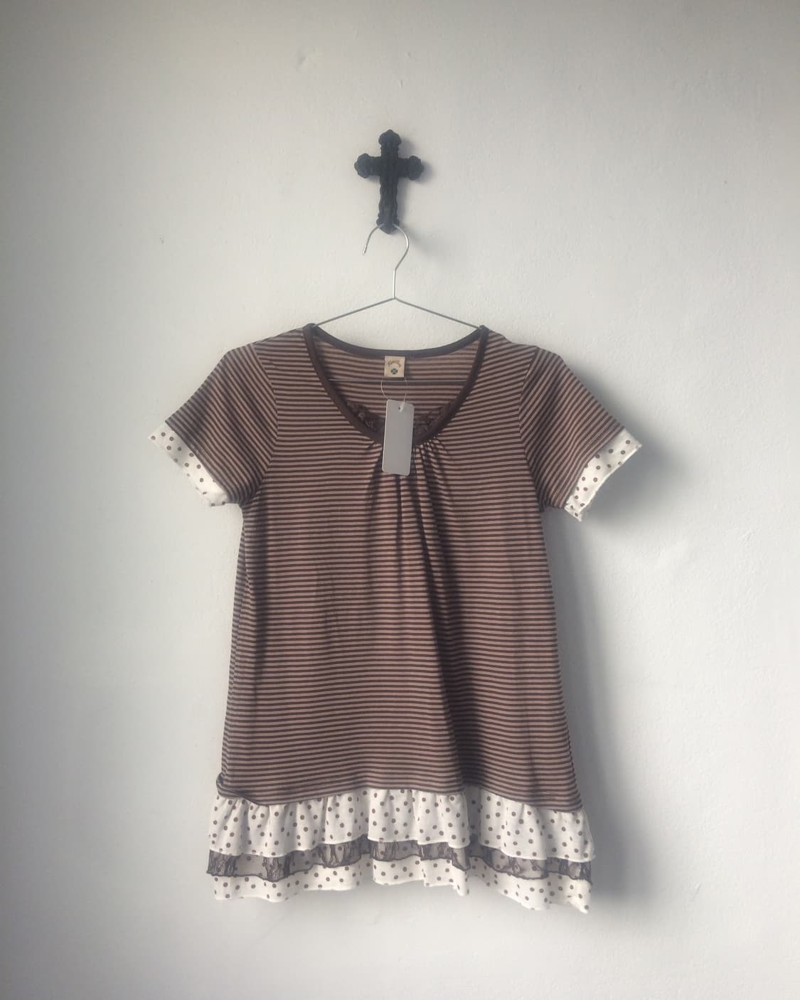 Dot pattern layered lace point stripe pa 상품이미지1
