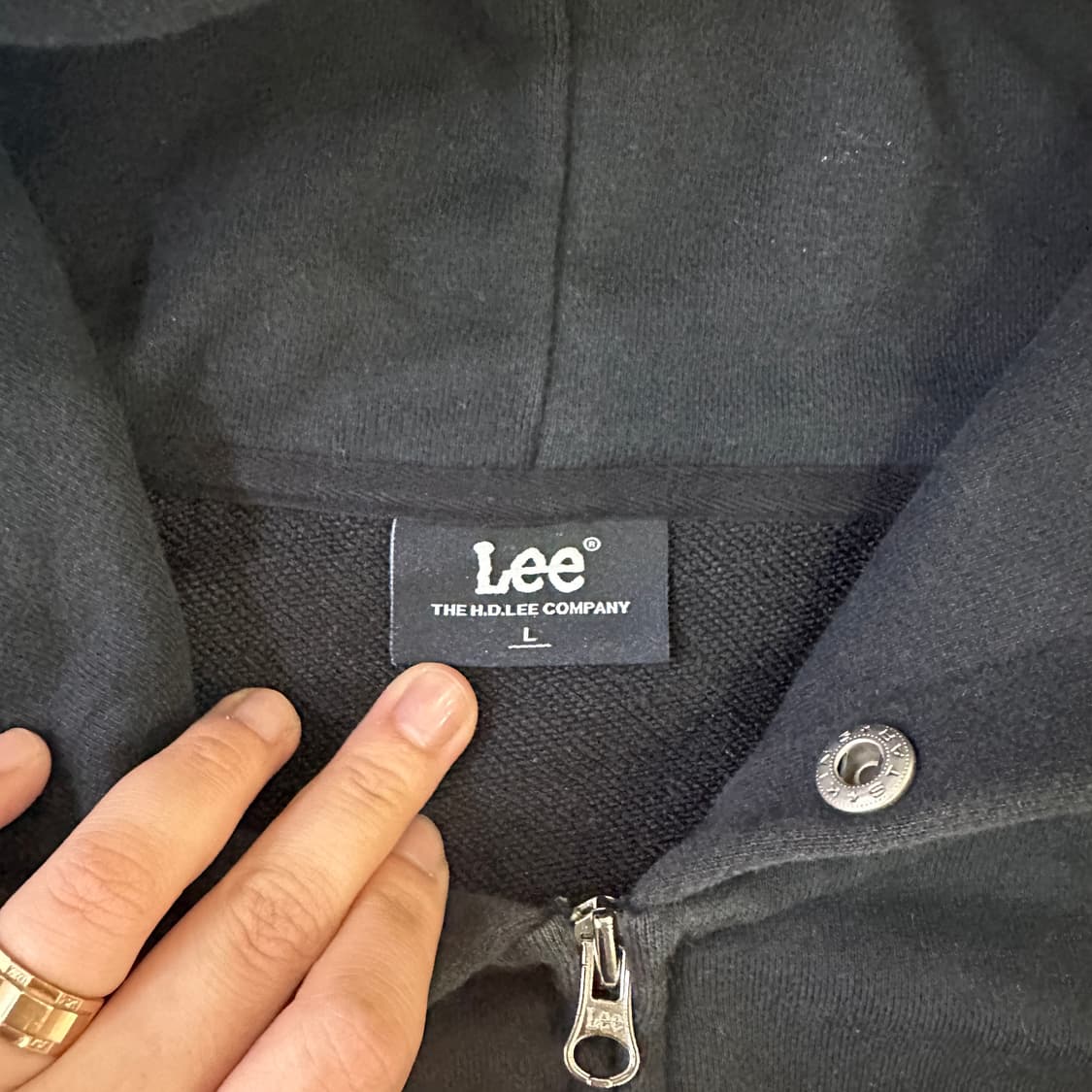 L LEE 스몰 트위치 로고 후드 집업 0421D 상품이미지4