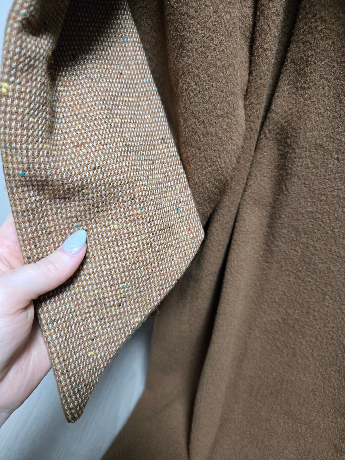 울캐시미어 머플러코트 카멜브라운색상 상품이미지5