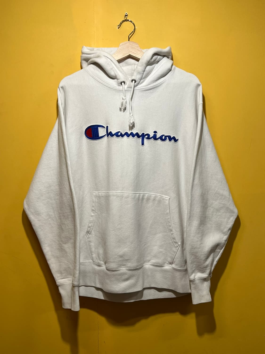 [L] 챔피온 블루택 리버스위드 후드 티셔츠 화이트 상품이미지1