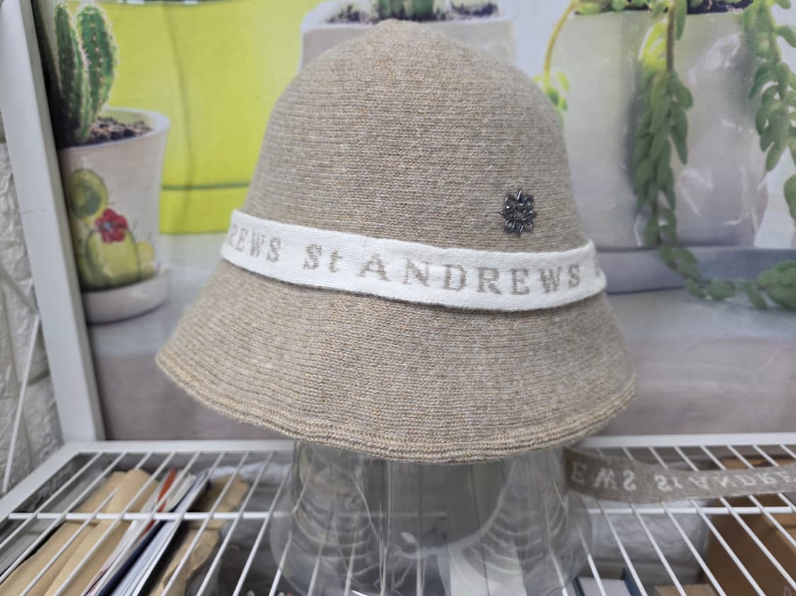 세인트앤드류스 여성겨울모자 니트모자 테잎 퍼 보닛햇 KG63 상품이미지1