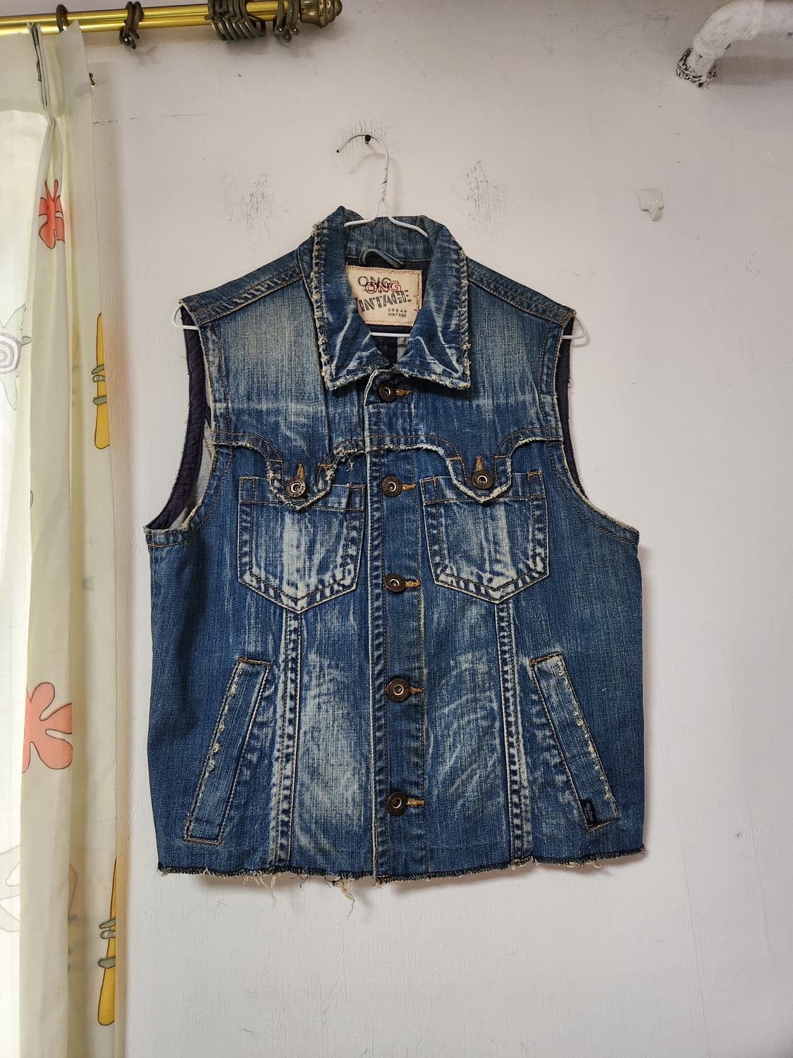 어반 빈티지 데님 조끼 청베스트 90 상품이미지1