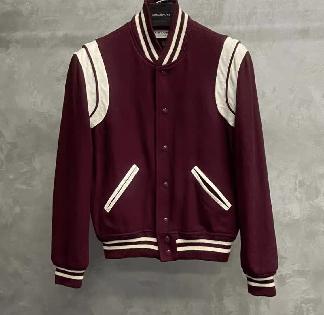 생로랑 테디 버건디 자켓 46 상품이미지1