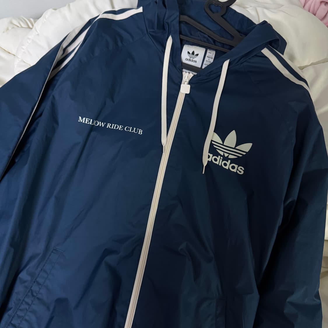 아디다스 멜로우 라이드 클럽 윈드브레이커 바람막이 네이비 상품이미지2