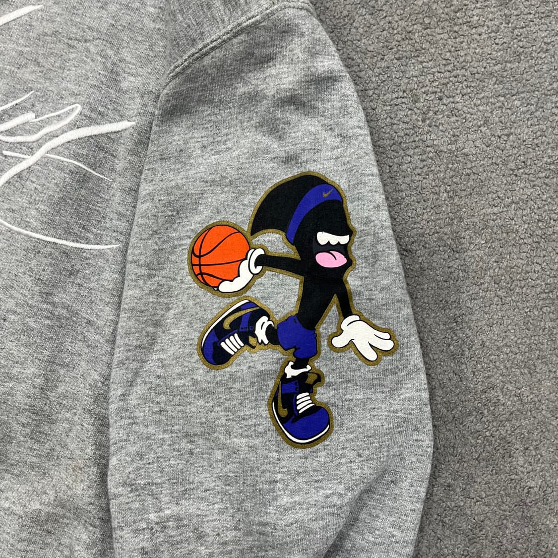 XL 나이키 ATHLETIC 회색 후드티 상품이미지4