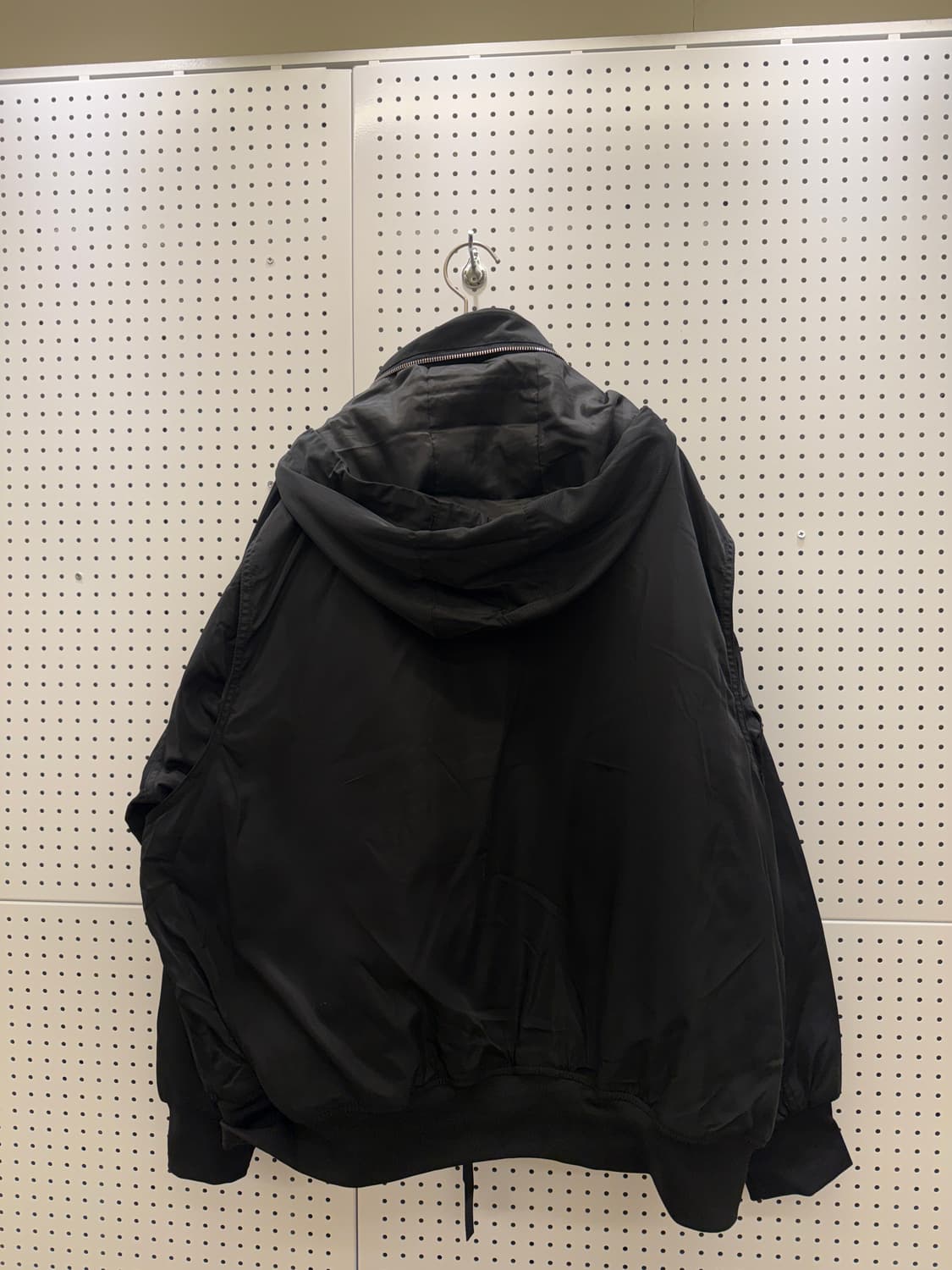 빈티지 후디드 MA-1 패딩 블루종 블랙 U528 상품이미지3