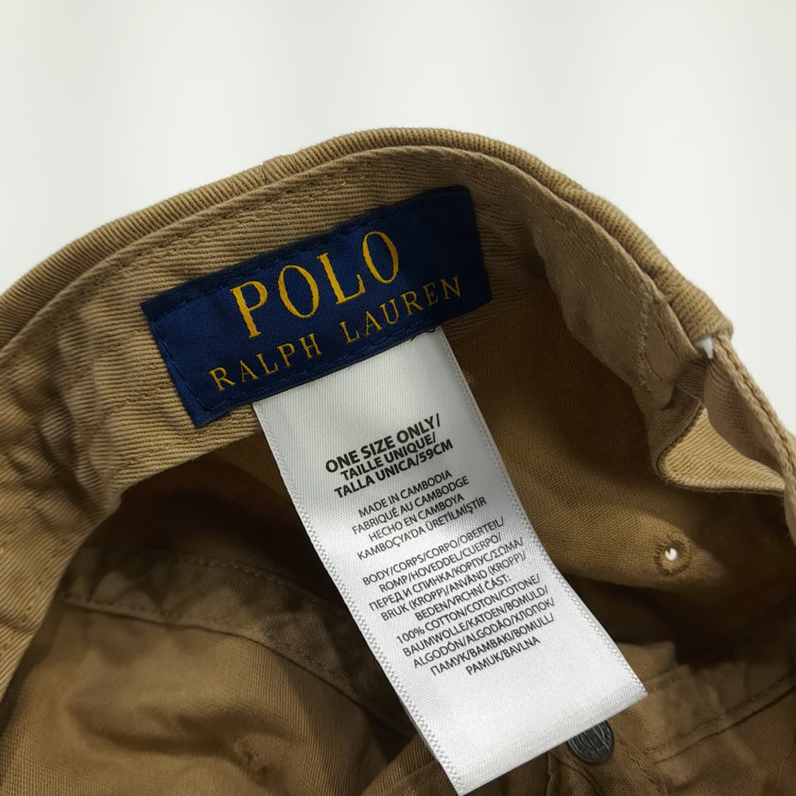 CN698 폴로 랄프로렌 베이지 블랙 자수 볼캡 모자 상품이미지8