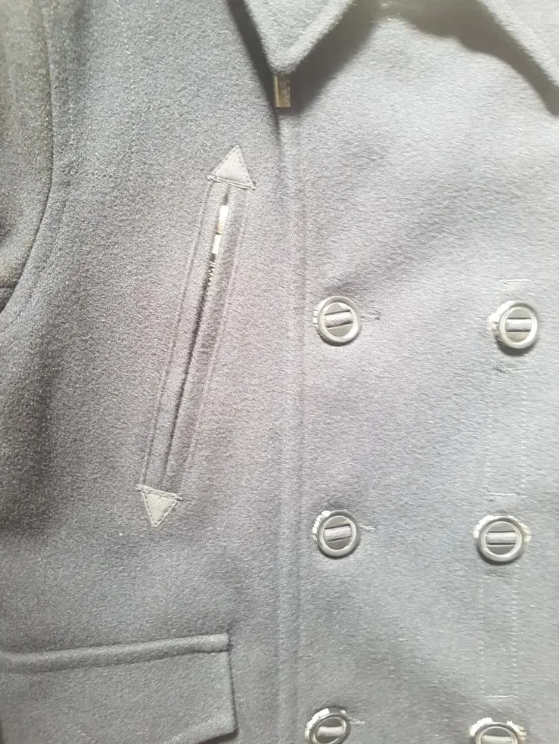 [L] 슈퍼드라이 빈티지 해군 더블 피코트 네이비 라벨 상품이미지3