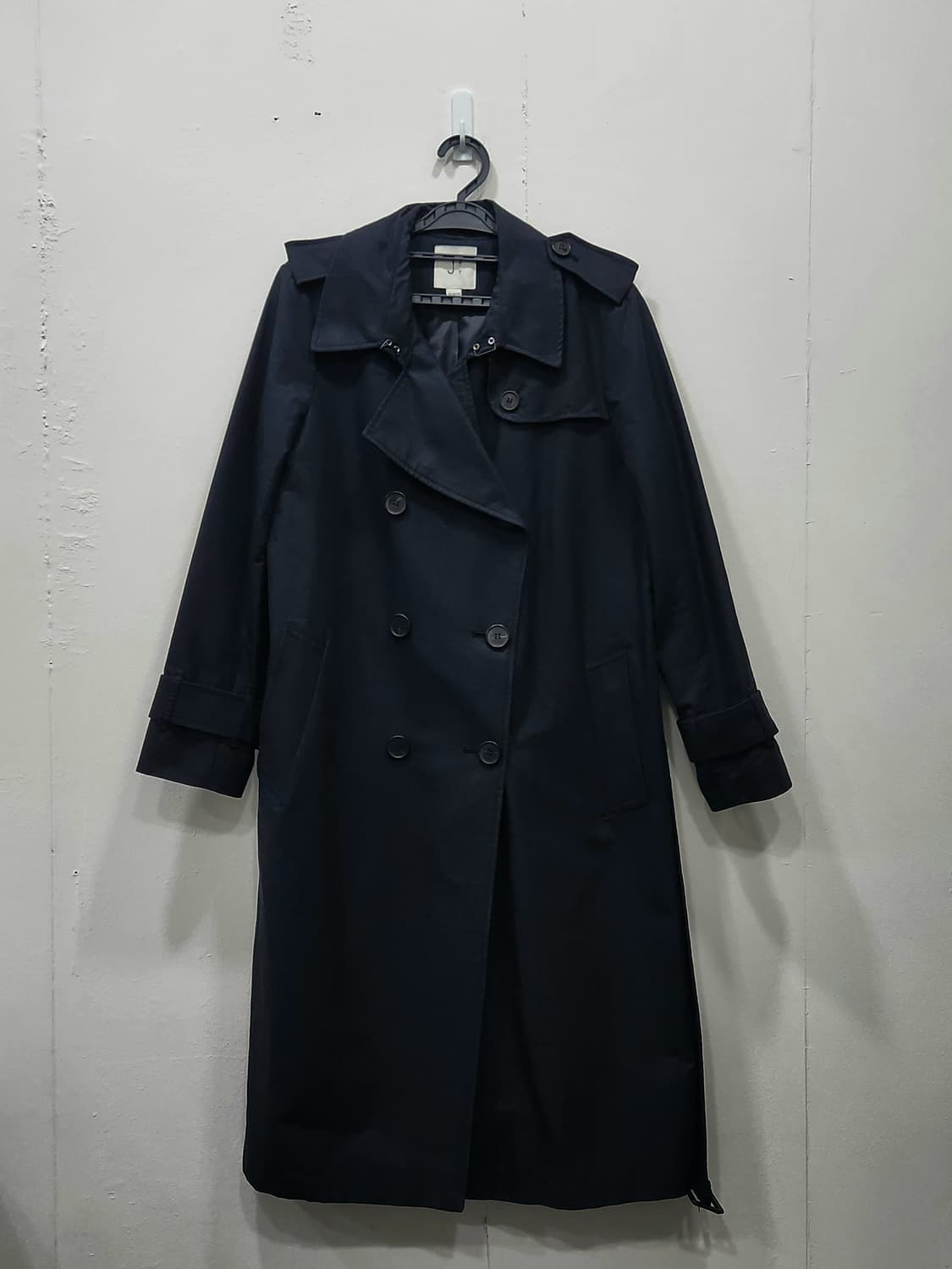 [77] J BY 제이바이 롱 트렌치 코트 여성 77 네이비 상품이미지1