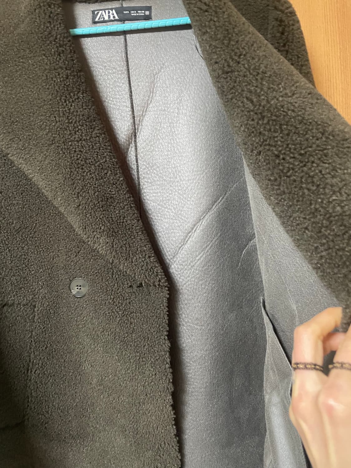 자라 페이크 퍼 더블 페이스드 코트 S - 새상품  상품이미지4