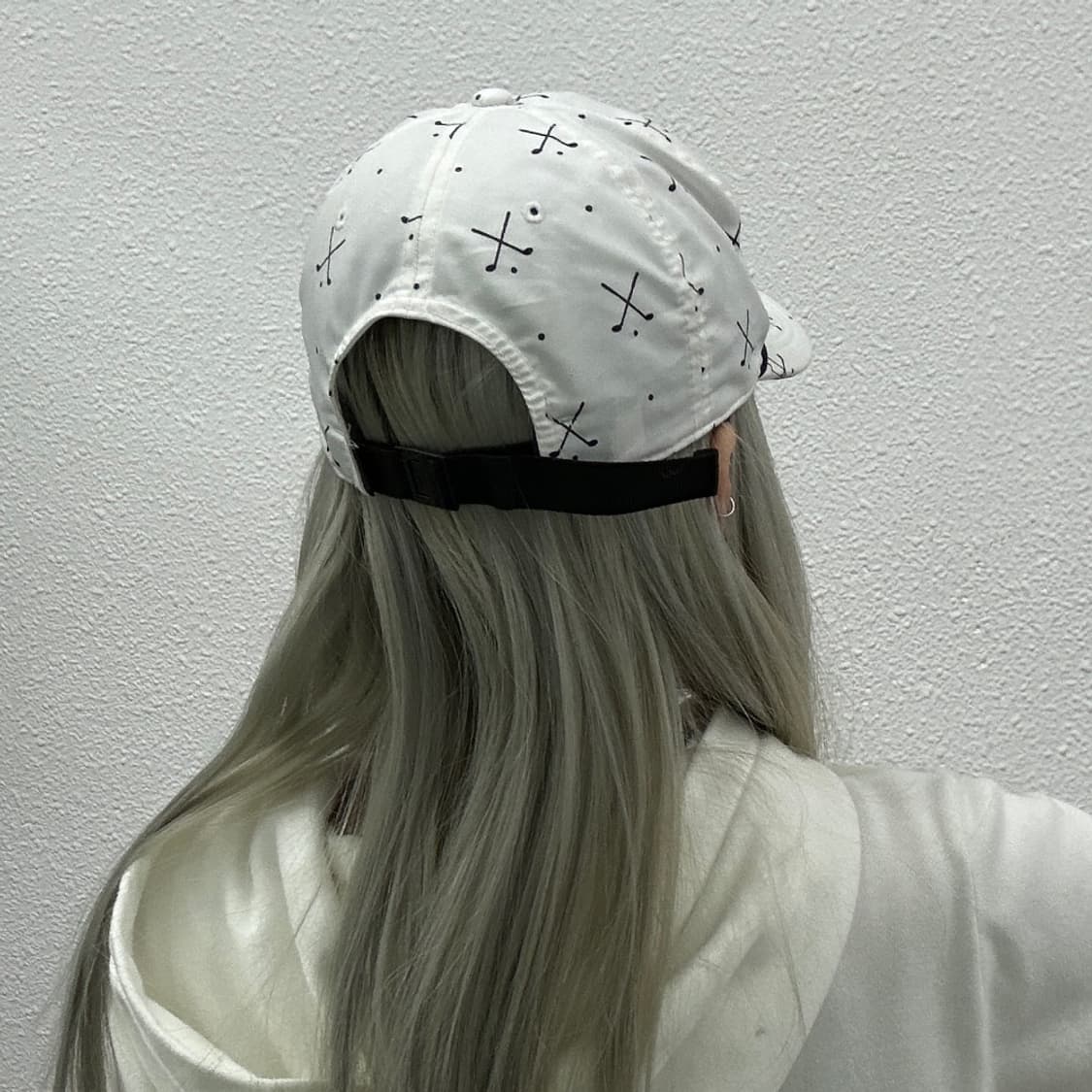 나이키 골프 패턴 화이트 볼캡 상품이미지2