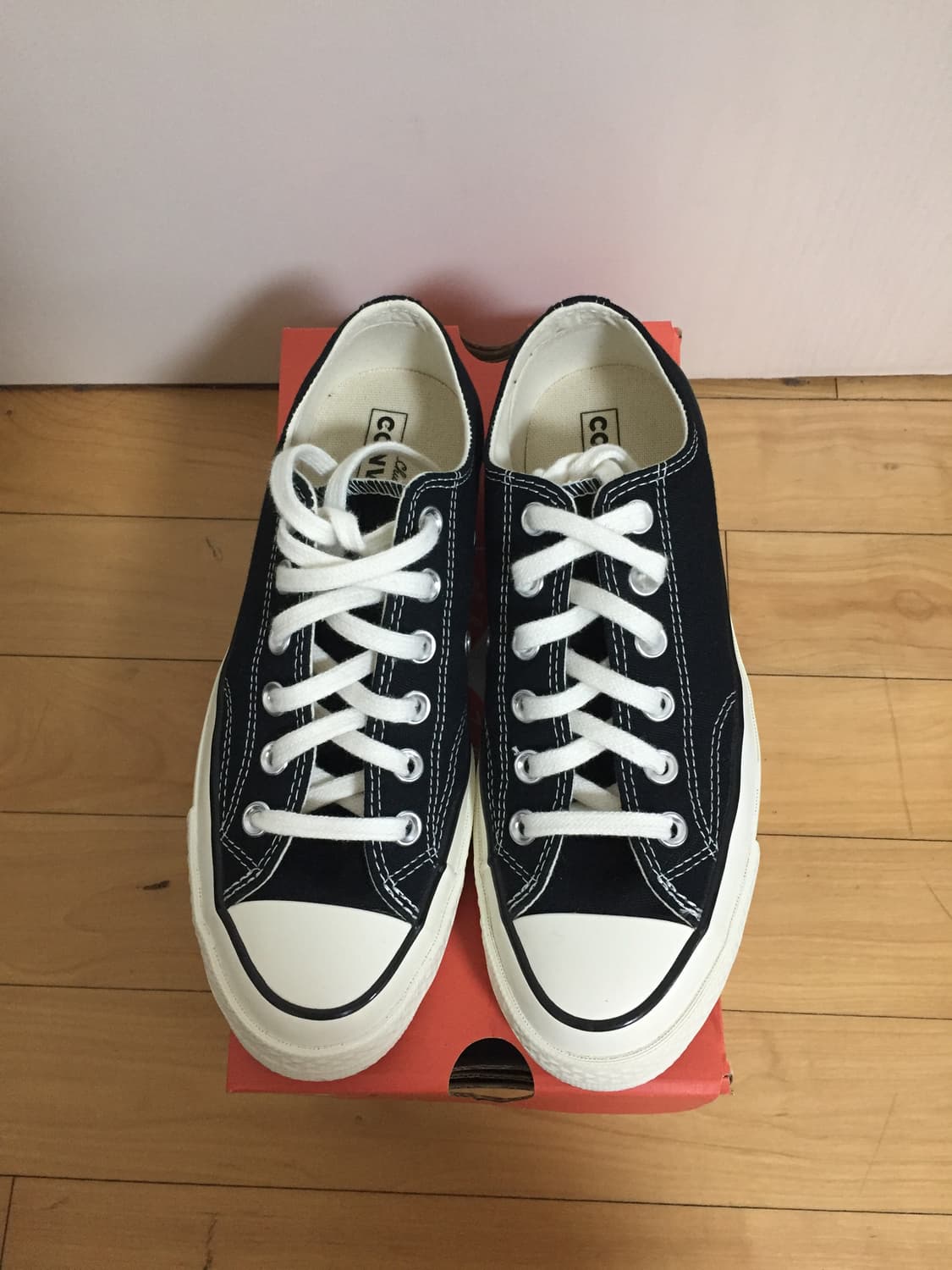 컨버스 척70 블랙 로우 240 1회착용 상품이미지1