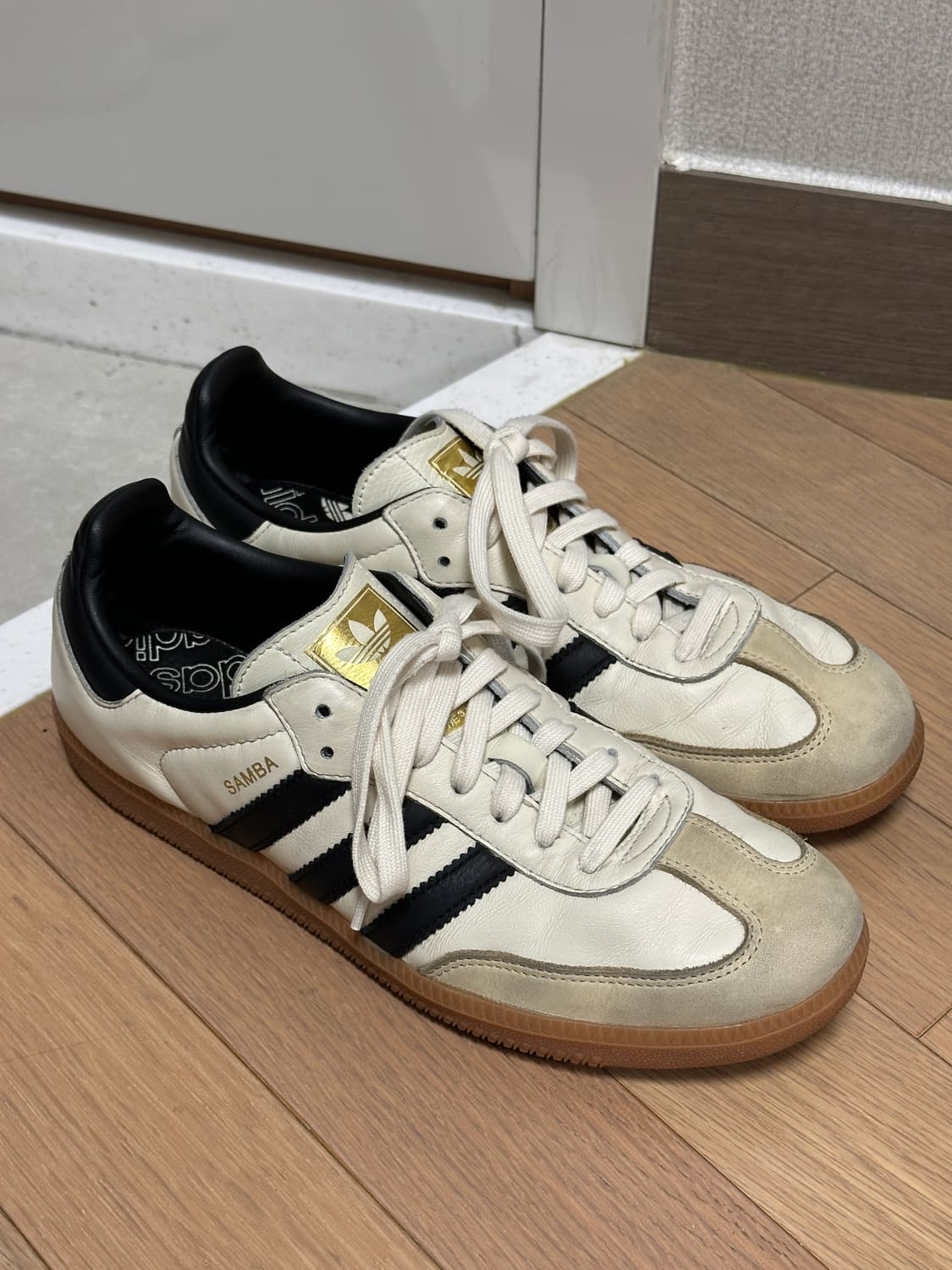 (W) 아디다스 삼바 OG 크림 화이트 코어 블랙 상품이미지5